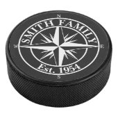 Compass Star Monogramm personalisierbares Emblem Eishockey Puck (3/4)