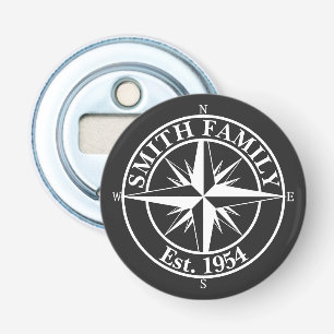 Compass Star Monogramm personalisierbares Emblem Flaschenöffner