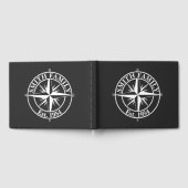 Compass Star Monogramm personalisierbares Emblem Gästebuch (Voll)