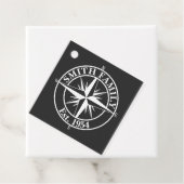 Compass Star Monogramm personalisierbares Emblem Geschenkanhänger (Beispiel)