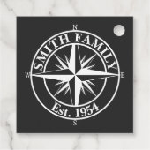 Compass Star Monogramm personalisierbares Emblem Geschenkanhänger (Rückseite)