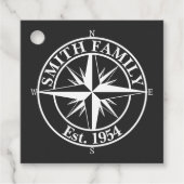 Compass Star Monogramm personalisierbares Emblem Geschenkanhänger (Vorderseite)