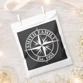 Compass Star Monogramm personalisierbares Emblem Geschenktütchen
