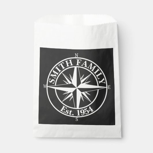 Compass Star Monogramm personalisierbares Emblem Geschenktütchen (Vorderseite)