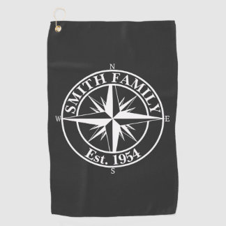 Compass Star Monogramm personalisierbares Emblem Golfhandtuch