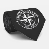 Compass Star Monogramm personalisierbares Emblem Krawatte (Gerollt)