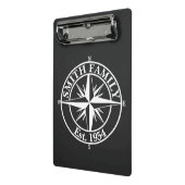 Compass Star Monogramm personalisierbares Emblem Mini Klemmbrett (Gewinkelt2)
