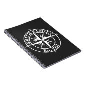 Compass Star Monogramm personalisierbares Emblem Notizblock (Rechte Seite)