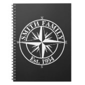 Compass Star Monogramm personalisierbares Emblem Notizblock (Vorderseite)