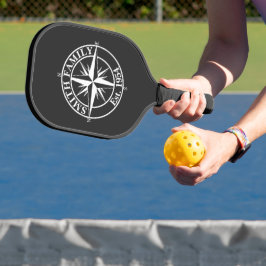 Compass Star Monogramm personalisierbares Emblem Pickleball Schläger
