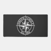 Compass Star Monogramm personalisierbares Emblem Schreibtischunterlage (Vorderseite)