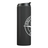 Compass Star Monogramm personalisierbares Emblem Thermosbecher (Nach links gedreht)