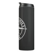 Compass Star Monogramm personalisierbares Emblem Thermosbecher (Nach rechts gedreht)