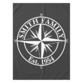 Compass Star Monogramm personalisierbares Emblem Tischdecke (Vorderseite)