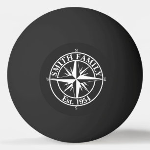 Compass Star Monogramm personalisierbares Emblem Tischtennisball