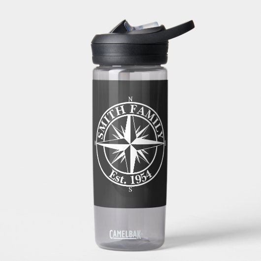 Compass Star Monogramm personalisierbares Emblem Trinkflasche (Links)