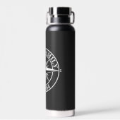 Compass Star Monogramm personalisierbares Emblem Trinkflasche (Rückseite)