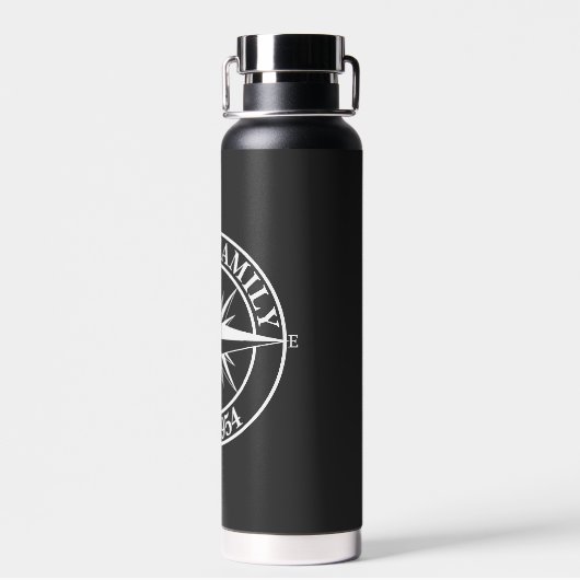 Compass Star Monogramm personalisierbares Emblem Trinkflasche (Rückseite)