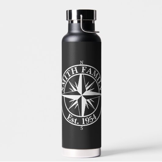 Compass Star Monogramm personalisierbares Emblem Trinkflasche (Links)