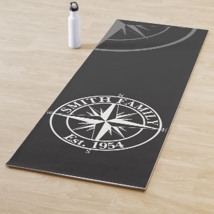 Compass Star Monogramm personalisierbares Emblem Yogamatte