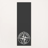 Compass Star Monogramm personalisierbares Emblem Yogamatte (Vorderseite)