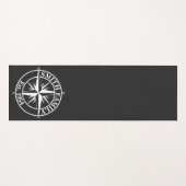 Compass Star Monogramm personalisierbares Emblem Yogamatte (Vorderseite (Horizontal))
