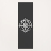 Compass Star Monogramm personalisierbares Emblem Yogamatte (Vorderseite)