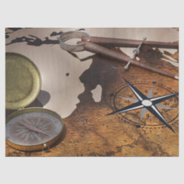 Compass Vintage Travel Decoupage Tissue Seidenpapier