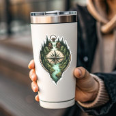 Compass Waterfall Vinyl Sticker | Die-Cut Sticker