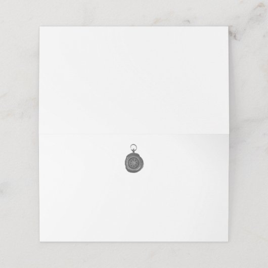 Compass Wedding-Platzkarten Platzkarte (Außenseite Aufgefaltet)