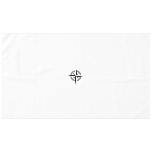 Compass White Tableclout Tischdecke (Vorderseite (Horizontal))