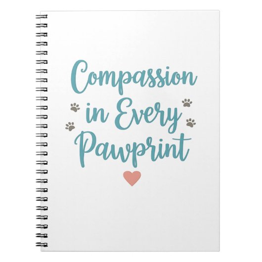 Compassion in Every Pawprint – Vet Tech Notizblock (Vorderseite)
