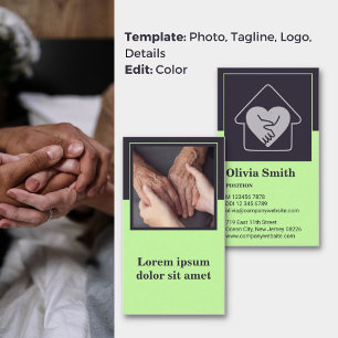 Compassionate Care Green Zuhause Care Business Car Treuekarte