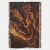 Compassionate Elephants Decke (Vorderseite Vertikal)