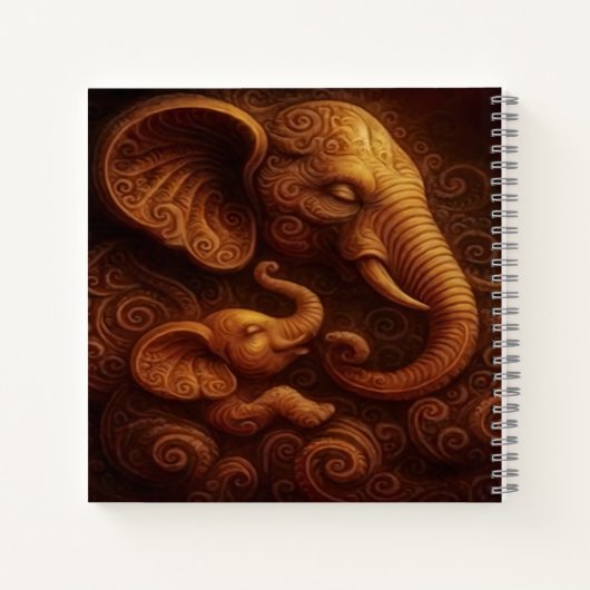 Compassionate Elephants Sketch Notizblock (Rückseite)