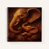 Compassionate Elephants Sketch Notizblock (Vorderseite)