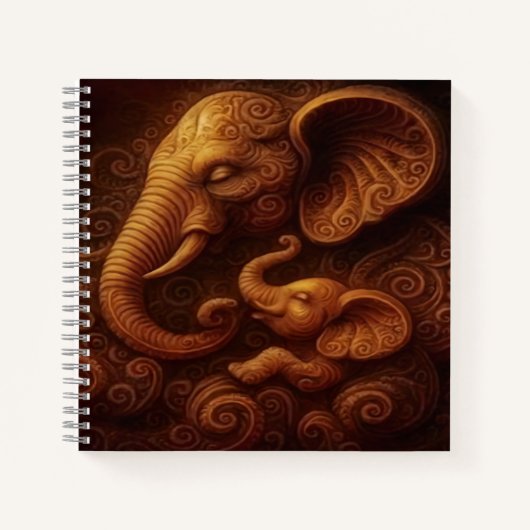 Compassionate Elephants Sketch Notizblock (Vorderseite)
