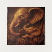 Compassionate Elephants Wandteppich (Vorderseite)