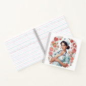 Compassionate Nurse - Elegant Floral Art Illustrat Notizblock (Innenseite)