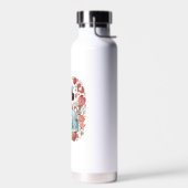 Compassionate Nurse - Elegant Floral Art Illustrat Trinkflasche (Links)