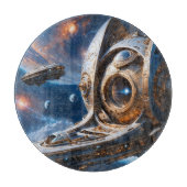 Compellione Galactic Cruiser Al Art von Xzendor7 Schneidebrett (Vorderseite)