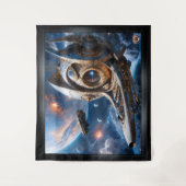 Compellione Galactic Cruiser Al Art von Xzendor7 Wandteppich (Vorderseite)