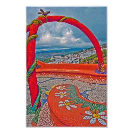 Competa Costa Del Sol Andalucia Spanien Fotodruck (Vorne)