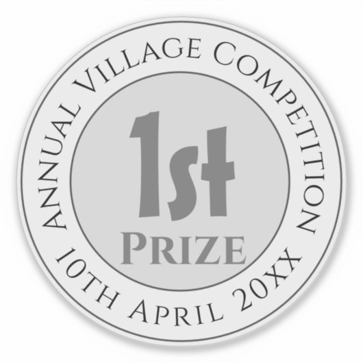 Competition 1st Prize Trophy Award Aufkleber (Vorderseite)