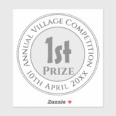 Competition 1st Prize Trophy Award Aufkleber (Blatt)