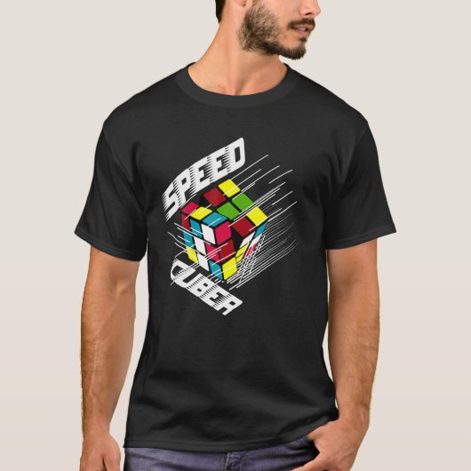 Competitive Puzzle Cube Speed Cuber Hobby 80'S Vin T-Shirt (Vorderseite)