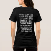 Competitive Volleyball Themed Tri-Blend Shirt (Rückseite)