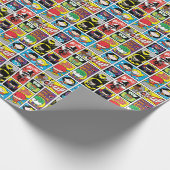 Compilation-Muster der Chibi-Gerechtigkeitsliga Geschenkpapier (Ecke)