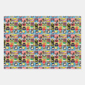 Compilation-Muster der Chibi-Gerechtigkeitsliga Geschenkpapier Set (Vorderseite 3)