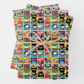 Compilation-Muster der Chibi-Gerechtigkeitsliga Geschenkpapier Set (Beispiel)